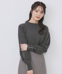 パフスリーブ」に該当するトップス（グレー/灰色系）ファッション通販