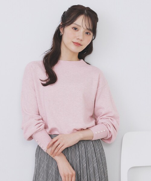 フ*ー様 drawer パフスリーブロングスリーブニット タートルネックタックパフスリーブニット【洗濯機OK