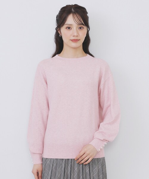 index（インデックス）の「ふんわりボトルネックパフスリーブニット【洗濯機OK】（ニット/セーター・レディース・オフホワイト/グレー/チャコールグレー/イエロー系その他/ピンク/サックスブルー系7・36/38/40/42）」の22枚目の写真