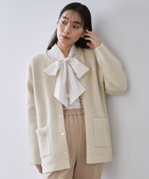 OPAQUE.CLIP | アンゴラ/フォックスブレンド　ニットカーディガン【洗濯機OK】(カーディガン/ボレロ)