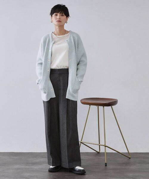 セール】アンゴラ/フォックスブレンド ニットカーディガン【洗濯機OK