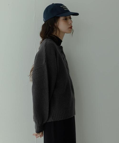 URBAN RESEARCH Sonny Label（アーバンリサーチサニーレーベル）の「ヘンリーネックニットプルオーバー（ニット/セーター・レディース・ベージュ/オフホワイト/グレー・FREE）」の6枚目の写真