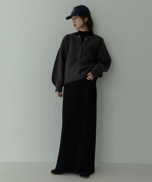 URBAN RESEARCH Sonny Label（アーバンリサーチサニーレーベル）の「ヘンリーネックニットプルオーバー（ニット/セーター・レディース・ベージュ/オフホワイト/グレー・FREE）」の8枚目の写真