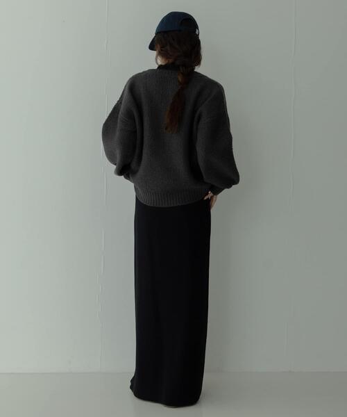 URBAN RESEARCH Sonny Label（アーバンリサーチサニーレーベル）の「ヘンリーネックニットプルオーバー（ニット/セーター・レディース・ベージュ/オフホワイト/グレー・FREE）」の9枚目の写真