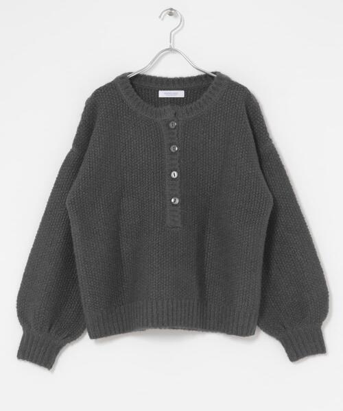 URBAN RESEARCH Sonny Label（アーバンリサーチサニーレーベル）の「ヘンリーネックニットプルオーバー（ニット/セーター・レディース・ベージュ/オフホワイト/グレー・FREE）」の11枚目の写真