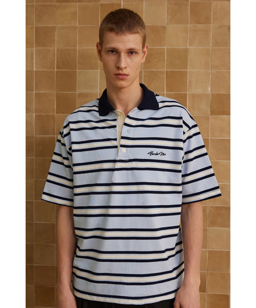 Nelo Stripe Polo (sky blue)