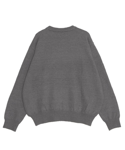 PUNYUS（プニュズ）の「クルーネックカラーニット（ニット/セーター・レディース・サックスブルー/ライトピンク/ブラック/グレー/グリーン/イエロー・1/2/3/4）」の14枚目の写真