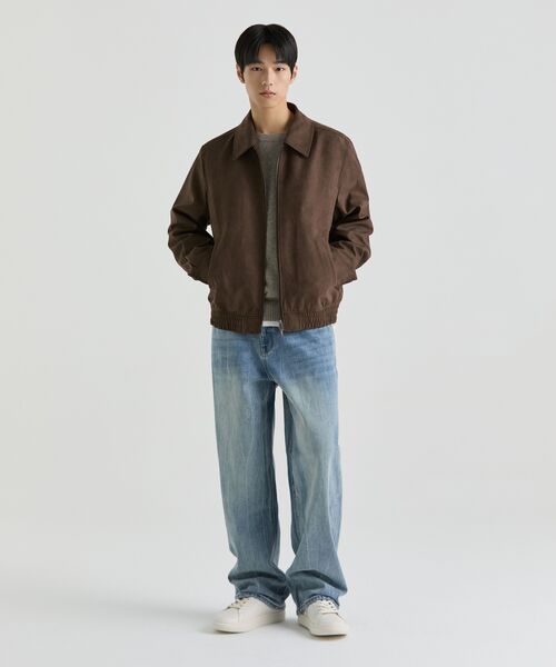 MUSINSA STANDARD（ムシンサスタンダード）の「クリーズウォッシュドルーズストレートデニムパンツ[ライトインディゴ]（デニムパンツ・メンズ・その他・40/38/33/26/27/28/29/42/36/34/32/30/31）」の12枚目の写真