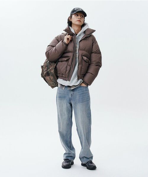 MUSINSA STANDARD（ムシンサスタンダード）の「クリーズウォッシュドルーズストレートデニムパンツ[ライトインディゴ]（デニムパンツ・メンズ・その他・40/38/33/26/27/28/29/42/36/34/32/30/31）」の15枚目の写真