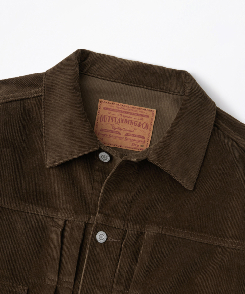 OUTSTANDING(アウトスタンディング)の「CORDUROY 2ND JACKET_BROWN(デニムジャケット・メンズ・その他・SMALL/MEDIUM/LARGE)」の7枚目の写真