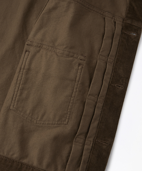 OUTSTANDING(アウトスタンディング)の「CORDUROY 2ND JACKET_BROWN(デニムジャケット・メンズ・その他・SMALL/MEDIUM/LARGE)」の2枚目の写真