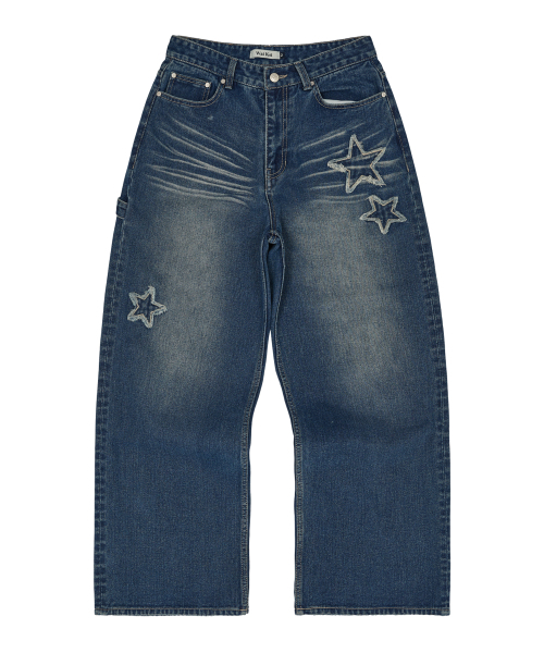 WaiKei（ワイケイ）の「スターアップリケ刺繍デニムパンツミディアムブルー（デニムパンツ・レディース・その他・4/3/1/2）」の6枚目の写真