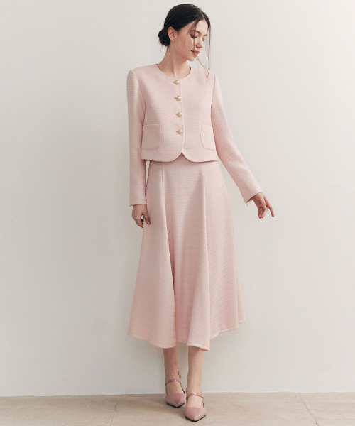 ZEROSTREET（ゼロストリート）の「アイビーツイードロングスカート / ピンク（スカート・レディース・PINK・SMALL/MEDIUM/LARGE）」の3枚目の写真