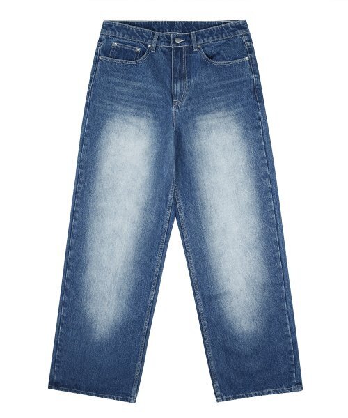 TRILLION(トリリオン)の「フロントウォッシュワイドデニムパンツ(NORMAL BLUE)(デニムパンツ・レディース・その他・SMALL/MEDIUM/LARGE/X-LARGE)」の3枚目の写真