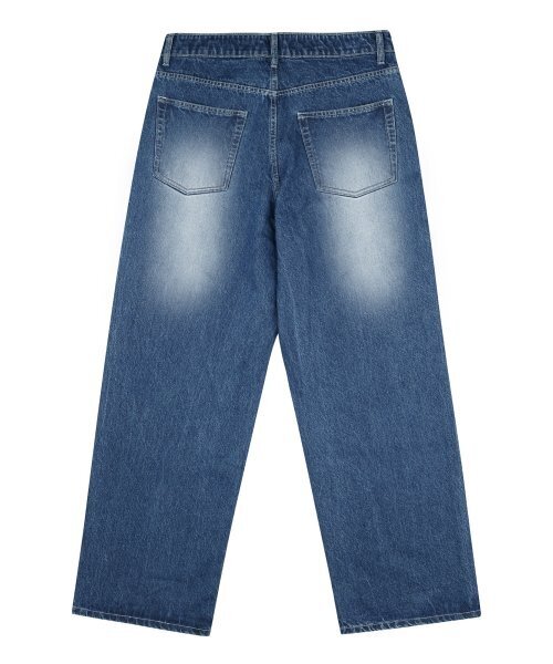 TRILLION(トリリオン)の「フロントウォッシュワイドデニムパンツ(NORMAL BLUE)(デニムパンツ・レディース・その他・SMALL/MEDIUM/LARGE/X-LARGE)」の4枚目の写真