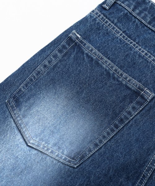 TRILLION(トリリオン)の「フロントウォッシュワイドデニムパンツ(NORMAL BLUE)(デニムパンツ・レディース・その他・SMALL/MEDIUM/LARGE/X-LARGE)」の7枚目の写真