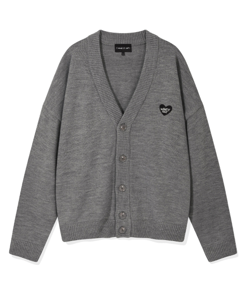 Heart Wappen Cardigan Gray