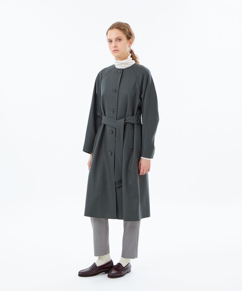WEB&一部店舗限定】メルトンノーカラーコート（ノーカラーコート