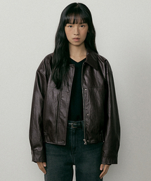 LINGSEOUL（リングソウル）の「leather blouson jacket-brown（ライダースジャケット）」