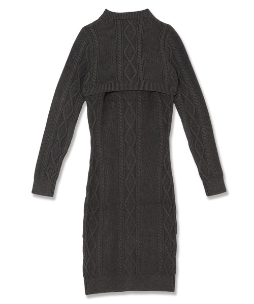 Long Sleeves Shrug Cable Daphne Dress ニットワンピース（ワンピース