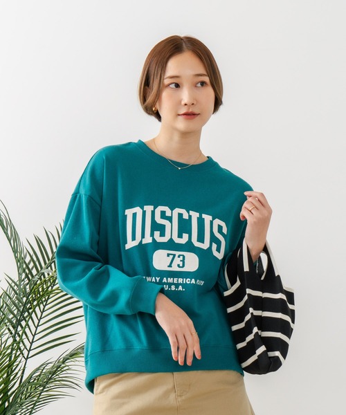 DISCUS(ディスカス)の「【DISCUS/ディスカス】カレッジロゴ 裏起毛スウェット 裾ラウンド(スウェット・レディース・その他1/その他2/その他5/その他3/その他6/その他/その他4/その他7・LARGE/MEDIUM)」の12枚目の写真