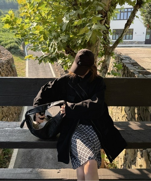 gossip！ロサンゼルス（ゴシップロサンゼルス）の「Y2Kガーリー レトロチェックAラインスカート（ミディアム丈）（スカート・レディース・チェック・L/M/S）」の2枚目の写真