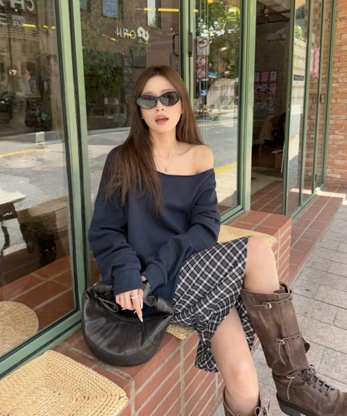 gossip！ロサンゼルス（ゴシップロサンゼルス）の「Y2Kガーリー レトロチェックAラインスカート（ミディアム丈）（スカート・レディース・チェック・L/M/S）」の3枚目の写真