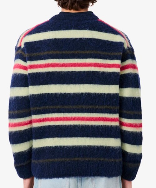 LACOSTE（ラコステ）の「【LACOSTE/ラコステ】アルパカブレンドボーダーニットカーディガン（ニット/セーター・メンズ・ブルー系その他6・M/L）」の2枚目の写真