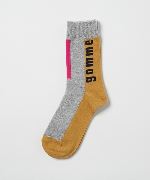 gomme（ゴム）の「gommeロゴソックス（ソックス/靴下・レディース・グレー/ホワイト/ボルドー/ネイビー・FREE）」の7枚目の写真