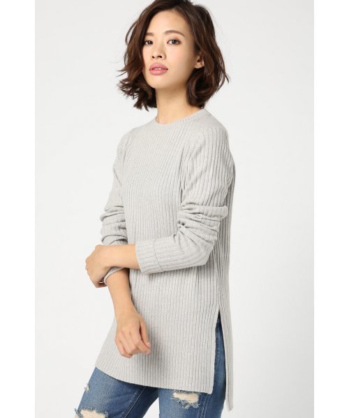 JOURNAL STANDARD（ジャーナルスタンダード）の「カシミヤ/Ang ワイドリブクルーネックプルオーバー#（ニット/セーター・レディース・グレー/カーキ/ホワイト/キャメル・FREE）」の3枚目の写真