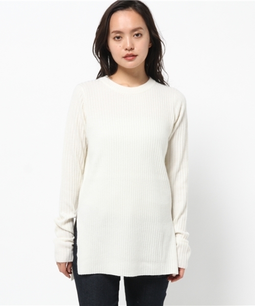 JOURNAL STANDARD（ジャーナルスタンダード）の「カシミヤ/Ang ワイドリブクルーネックプルオーバー#（ニット/セーター・レディース・グレー/カーキ/ホワイト/キャメル・FREE）」の15枚目の写真