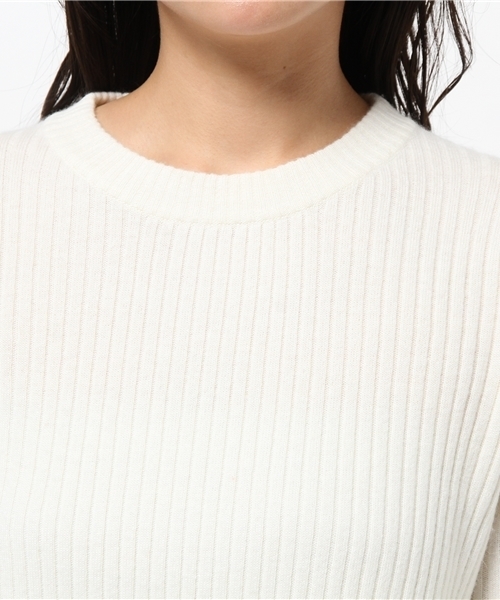 JOURNAL STANDARD（ジャーナルスタンダード）の「カシミヤ/Ang ワイドリブクルーネックプルオーバー#（ニット/セーター・レディース・グレー/カーキ/ホワイト/キャメル・FREE）」の11枚目の写真