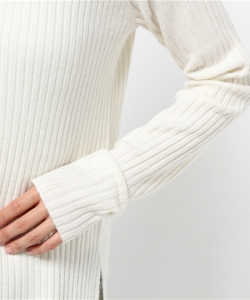 JOURNAL STANDARD（ジャーナルスタンダード）の「カシミヤ/Ang ワイドリブクルーネックプルオーバー#（ニット/セーター・レディース・グレー/カーキ/ホワイト/キャメル・FREE）」の12枚目の写真