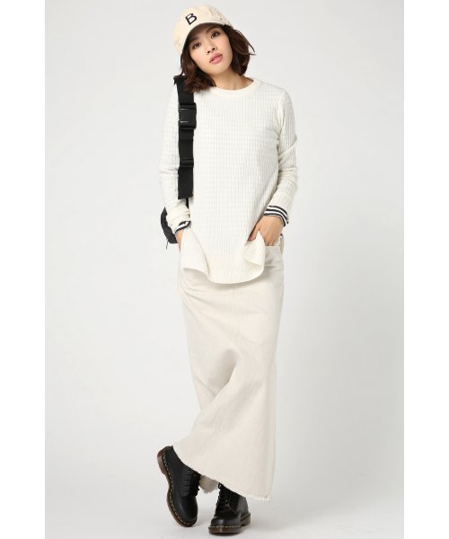 JOURNAL STANDARD（ジャーナルスタンダード）の「カシミヤ/Ang ワイドリブクルーネックプルオーバー#（ニット/セーター・レディース・グレー/カーキ/ホワイト/キャメル・FREE）」の14枚目の写真