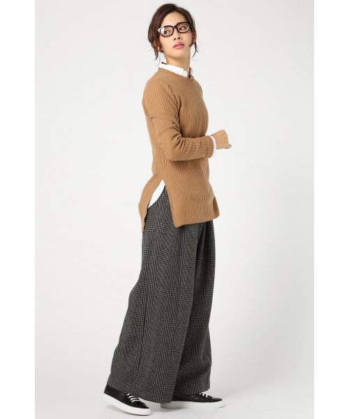 JOURNAL STANDARD（ジャーナルスタンダード）の「カシミヤ/Ang ワイドリブクルーネックプルオーバー#（ニット/セーター・レディース・グレー/カーキ/ホワイト/キャメル・FREE）」の7枚目の写真