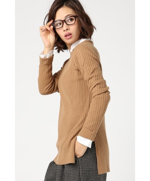 JOURNAL STANDARD（ジャーナルスタンダード）の「カシミヤ/Ang ワイドリブクルーネックプルオーバー#（ニット/セーター・レディース・グレー/カーキ/ホワイト/キャメル・FREE）」の20枚目の写真