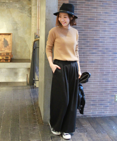 JOURNAL STANDARD（ジャーナルスタンダード）の「カシミヤ/Ang ワイドリブクルーネックプルオーバー#（ニット/セーター・レディース・グレー/カーキ/ホワイト/キャメル・FREE）」の16枚目の写真