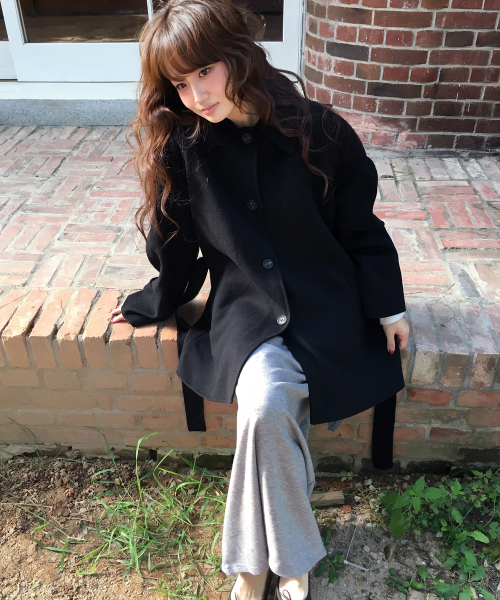 MONGDOL(モンドル)の「カシミヤウールハンドメイドハーフコートブラックMDCT013BLACK(チェスターコート・レディース・その他・F)」の9枚目の写真