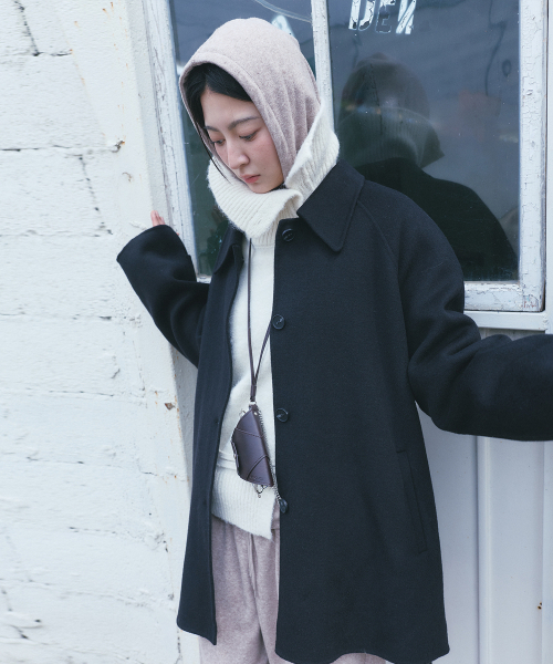 MONGDOL(モンドル)の「カシミヤウールハンドメイドハーフコートブラックMDCT013BLACK(チェスターコート・レディース・その他・F)」の8枚目の写真