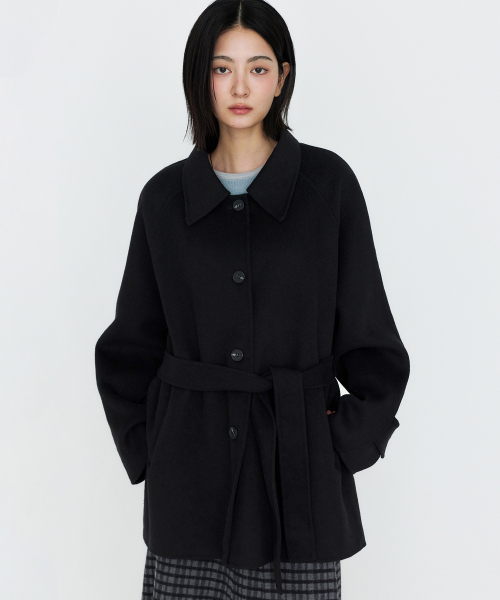 MONGDOL(モンドル)の「カシミヤウールハンドメイドハーフコートブラックMDCT013BLACK(チェスターコート・レディース・その他・F)」の11枚目の写真