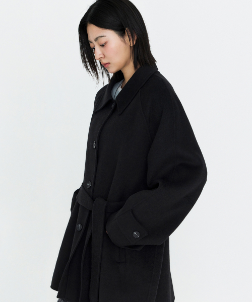 MONGDOL(モンドル)の「カシミヤウールハンドメイドハーフコートブラックMDCT013BLACK(チェスターコート・レディース・その他・F)」の12枚目の写真