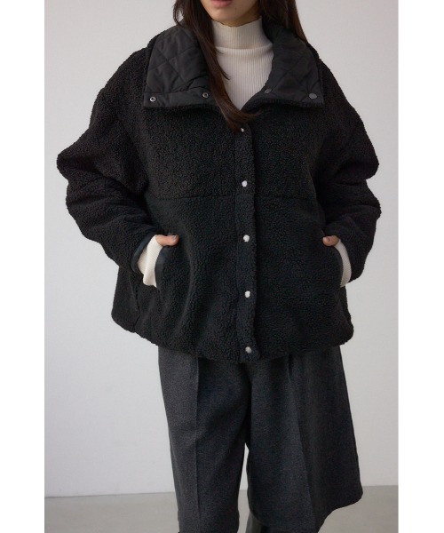 AZUL by moussy（アズールバイマウジー）の「リバーシブルキルティングボアブルゾン（ブルゾン・レディース・アイボリー/ブラック/ブラウン・SMALL/MEDIUM）」の18枚目の写真