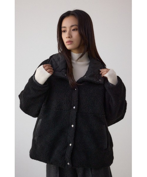 AZUL by moussy（アズールバイマウジー）の「リバーシブルキルティングボアブルゾン（ブルゾン・レディース・アイボリー/ブラック/ブラウン・SMALL/MEDIUM）」の20枚目の写真