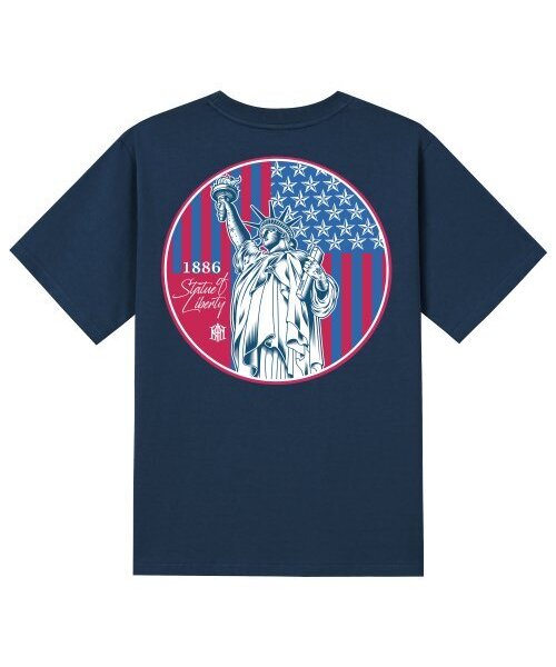 KAN6312(カン6312)の「KTN0085 レディース 半袖Tシャツ - ネイビー(Tシャツ/カットソー・メンズ・その他・LARGE/MEDIUM/SMALL/X-LARGE)」の1枚目の写真