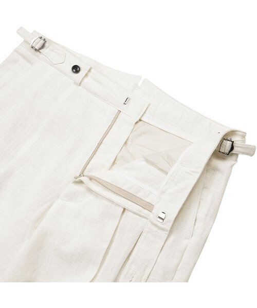 sortie(ソルティ)の「8s Linen Side-adjust Trousers (Ivory)(その他パンツ・メンズ・その他・LARGE/MEDIUM/SMALL/X-LARGE)」の2枚目の写真