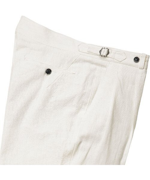 sortie(ソルティ)の「8s Linen Side-adjust Trousers (Ivory)(その他パンツ・メンズ・その他・LARGE/MEDIUM/SMALL/X-LARGE)」の3枚目の写真