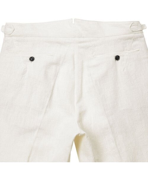sortie(ソルティ)の「8s Linen Side-adjust Trousers (Ivory)(その他パンツ・メンズ・その他・LARGE/MEDIUM/SMALL/X-LARGE)」の5枚目の写真