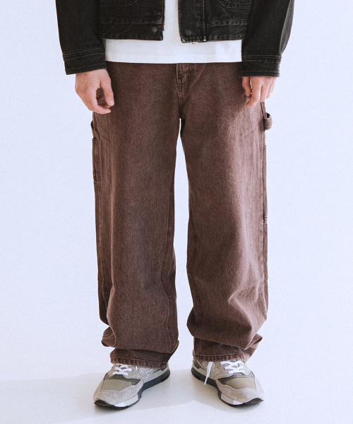 QT8 GARMENTS(キューティーエイトガーメント)の「RG Denim Carpenter Pant (Brown)(デニムパンツ・レディース・その他・MEDIUM/LARGE/X-LARGE)」の1枚目の写真