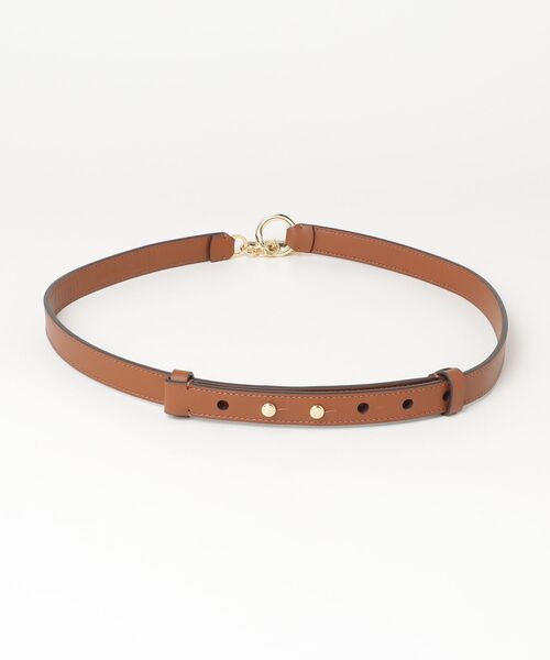 LAUREN RALPH LAUREN（ローレン ラルフ ローレン）の「レザー トグル スキニー ベルト（ベルト・レディース・ブラウン・M/S/XS）」の2枚目の写真
