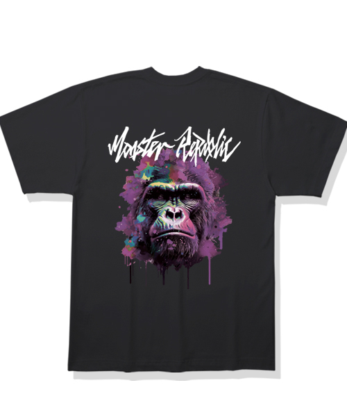 MONSTER REPUBLIC(モンスターリパブリック)の「リアルフェイス ラベンダーパープル Tシャツ ブラック(Tシャツ/カットソー・レディース・その他・LARGE/MEDIUM/SMALL/X-LARGE)」の1枚目の写真